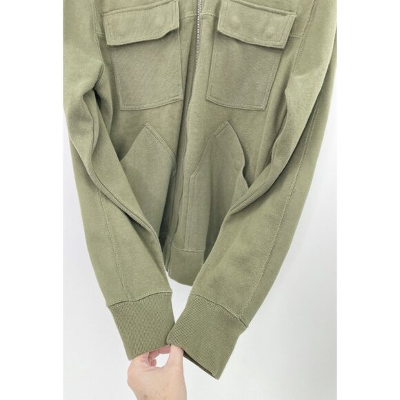 All-Son Brand Men’s Olive Green Military Style Jacket Size Small Normcore Preppy - Picture 4 of 10